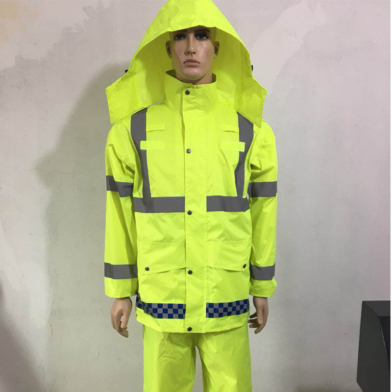 道路施工安全交通执勤指挥巡逻安保防护反光条户外防雨套服 RF-730